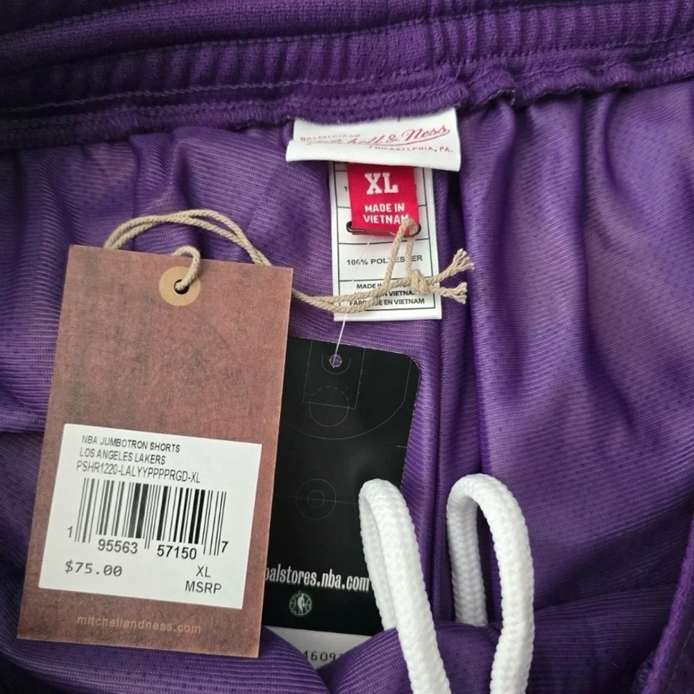 Mitchell & Ness Los Angeles Lakers Jumbotron 2.0 Sublimated Shorts XL NWT - Picture 3 of 3